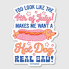 4th of July hot dog sticker