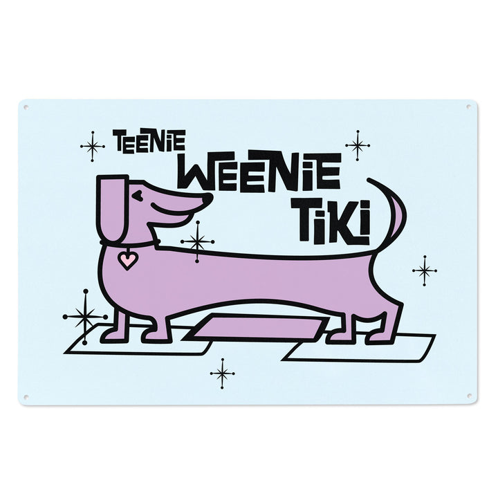 teenie weenie tiki bar metal sign