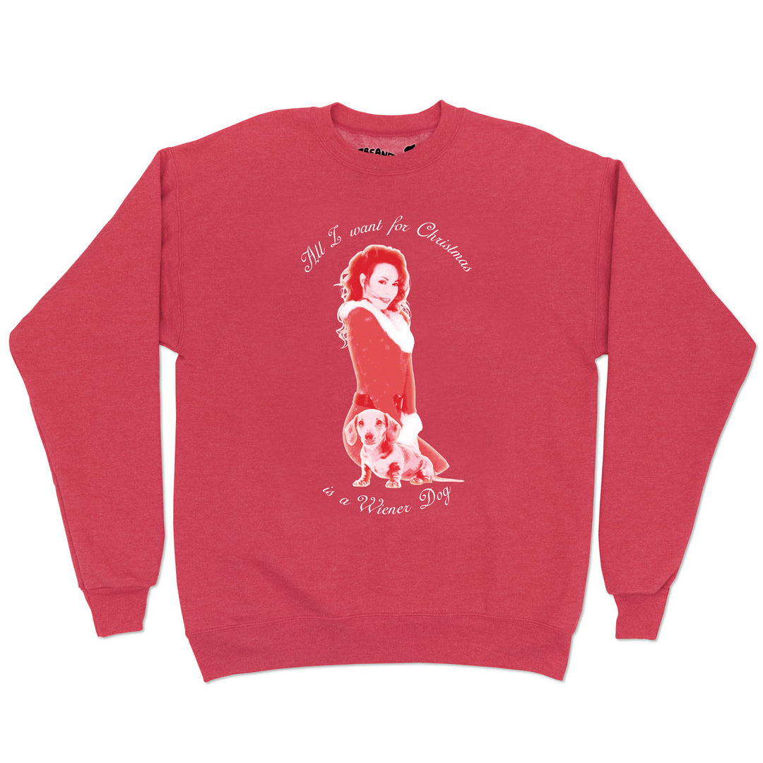all i want for christmas unisex crew | cranberry