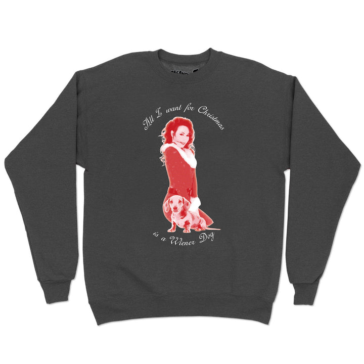 all i want for christmas unisex crew | charcoal - bean goods