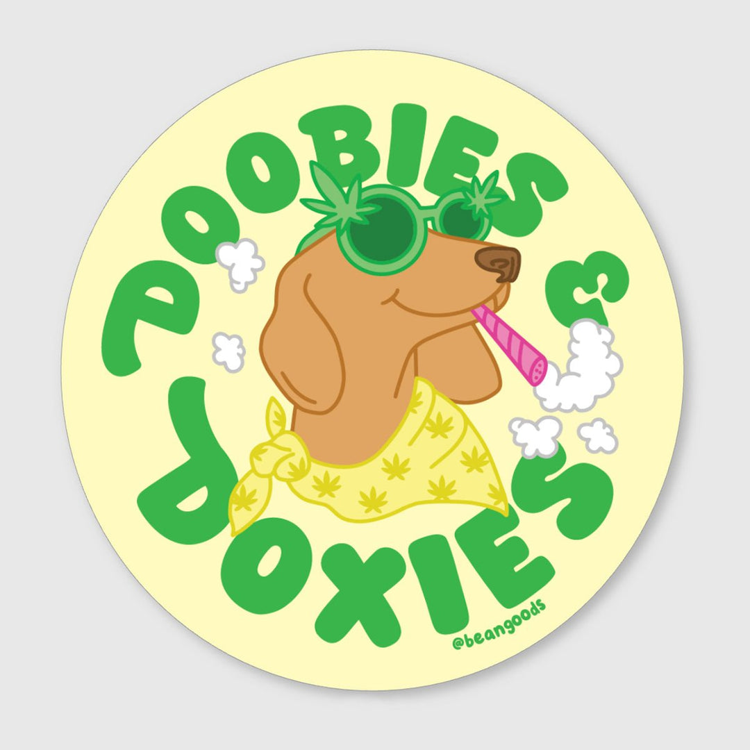 doobies and doxies sticker - bean goods