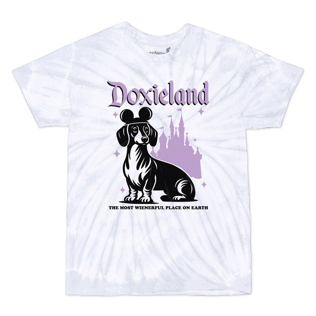doxieland unisex tie - dye tee - bean goods