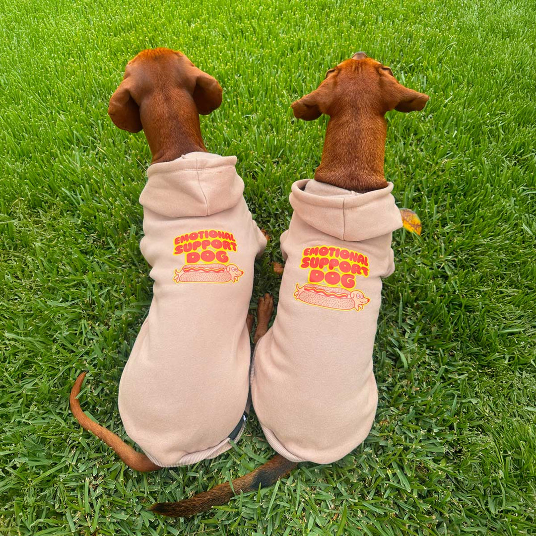 emotional support dog doxie hoodie - bean goods