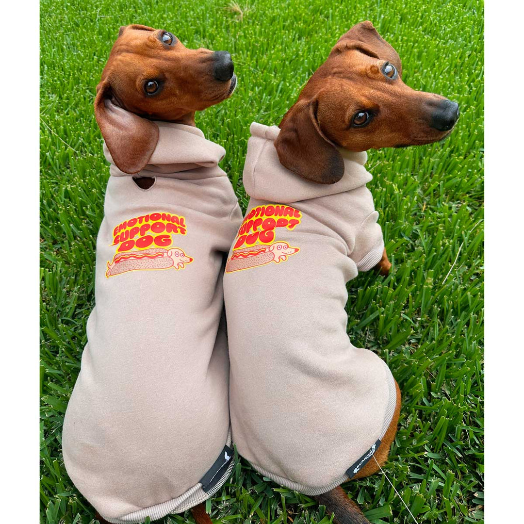 emotional support dog doxie hoodie - bean goods