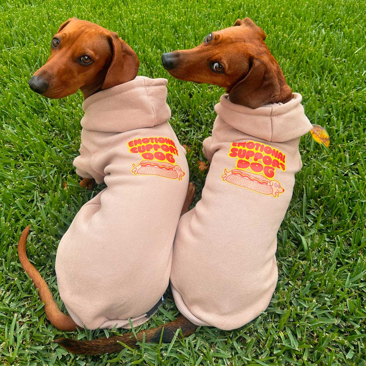 emotional support dog doxie hoodie - bean goods