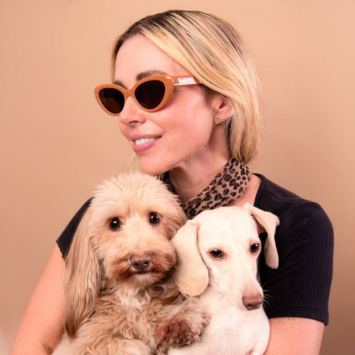 haute dog eyes dachsunglasses - caramel - bean goods