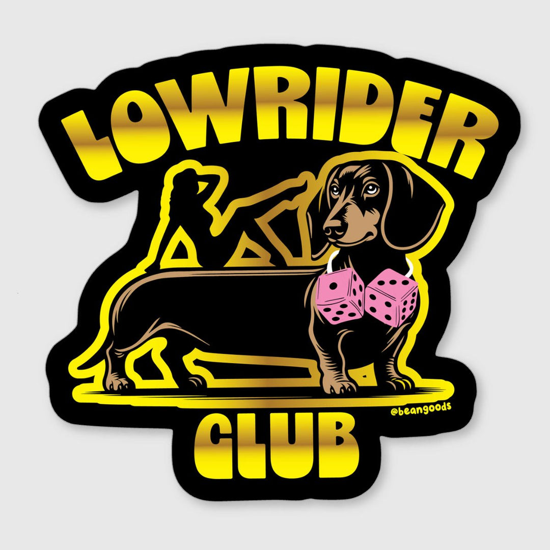 lowrider club sticker - bean goods
