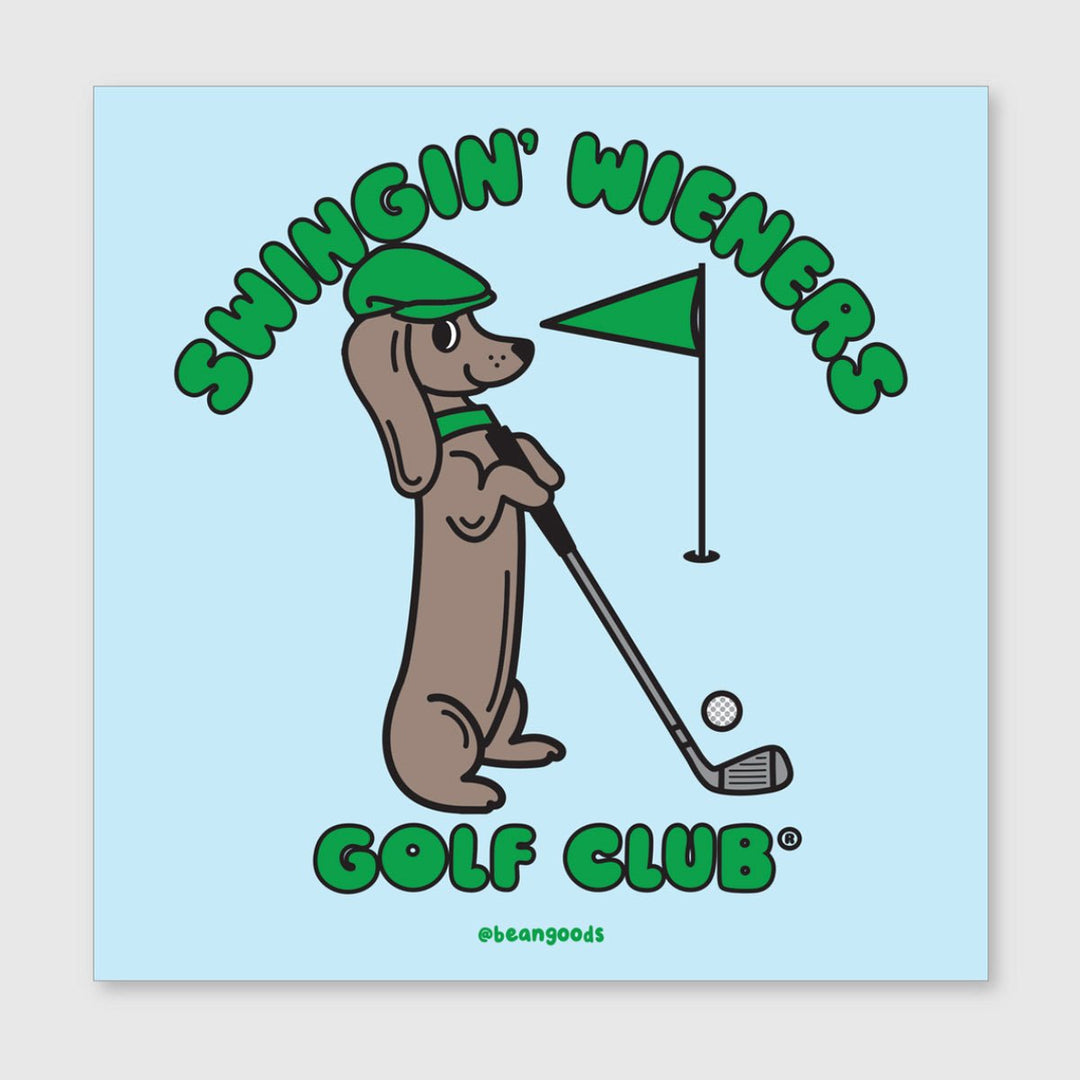swingin’ ween golf club sticker - bean goods