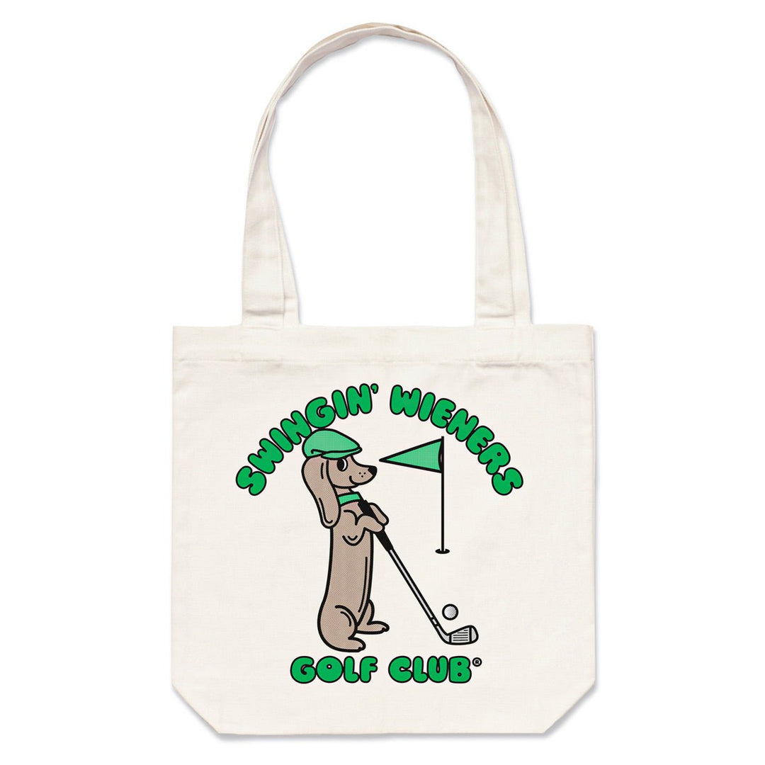 swingin' wieners golf club tote | white - bean goods