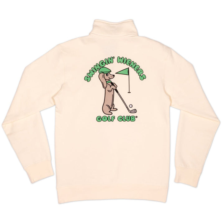 swingin' wieners golf club unisex quarter zip pullover fleece - bean goods