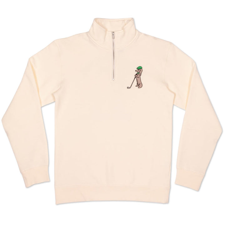 swingin' wieners golf club unisex quarter zip pullover fleece - bean goods