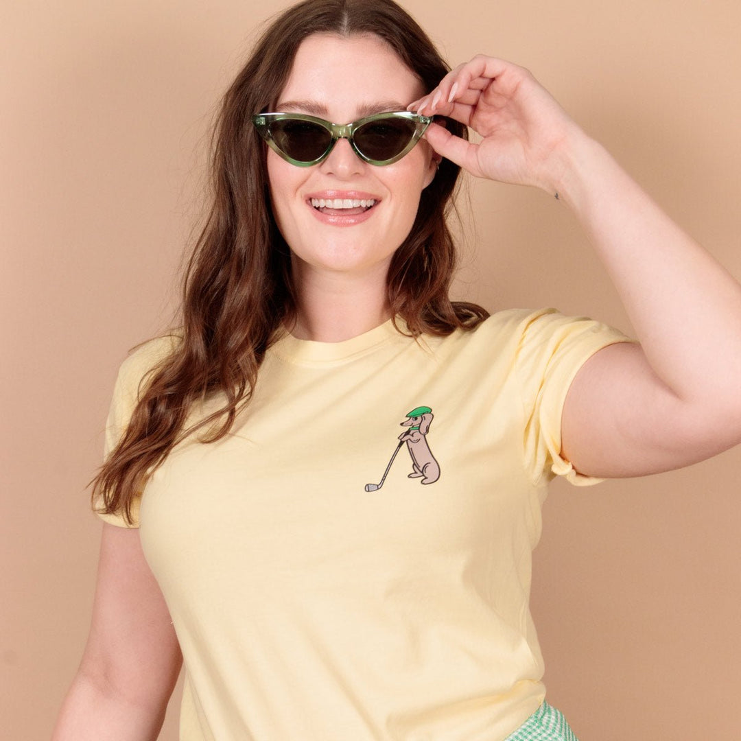 swingin’ wieners golf club unisex tee | banana - bean goods