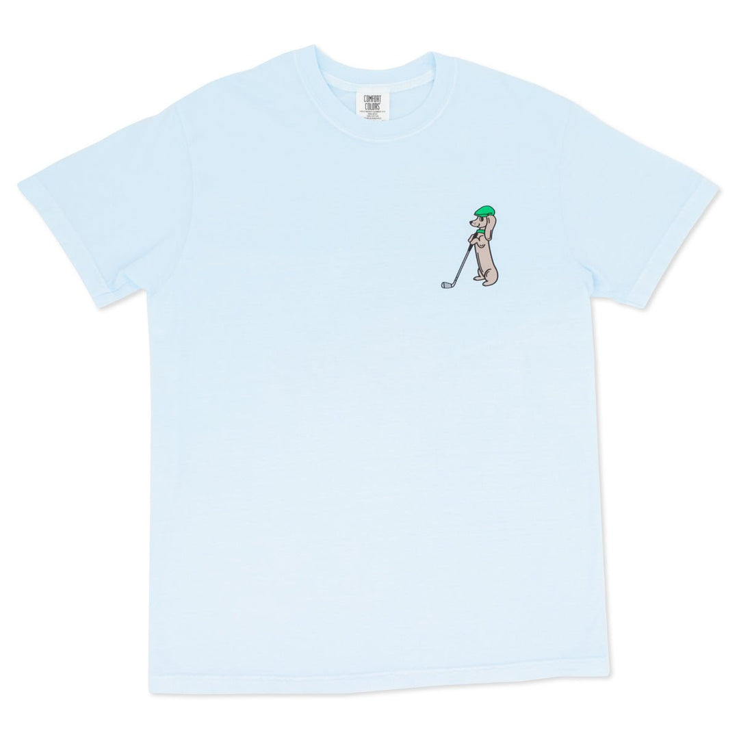 swingin’ wieners golf club unisex tee | blue bird - bean goods