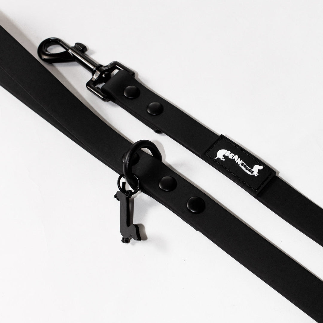 waterproof easy - clean leash - midnight - bean goods