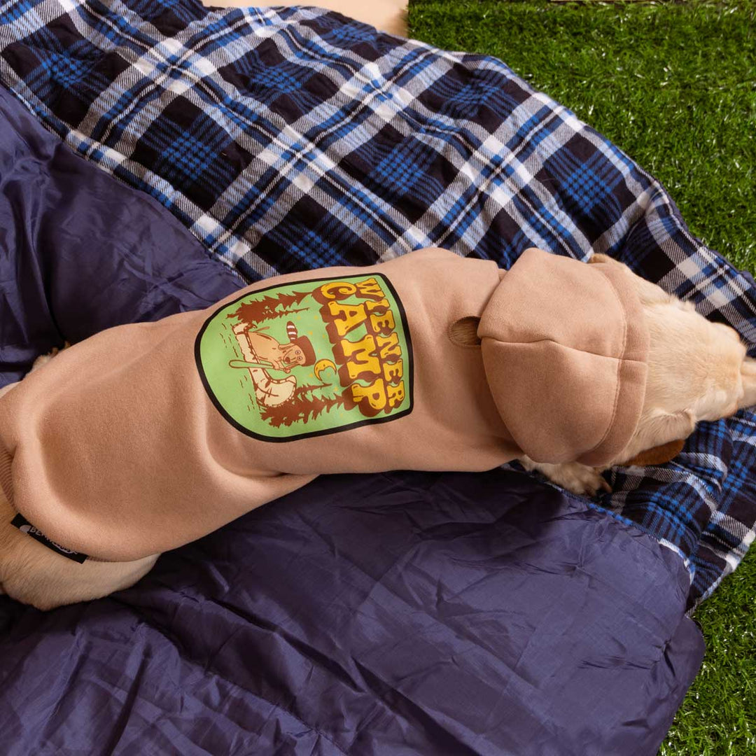 wiener camp dog hoodie - bean goods