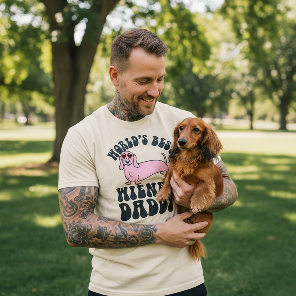 world's best wiener daddy unisex tee - bean goods