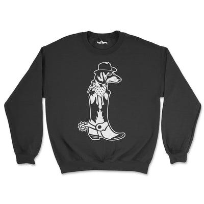 long little doggie unisex crew sweatshirt | black