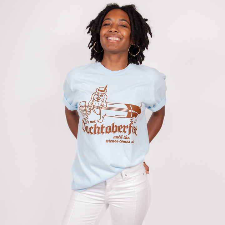dachtoberfest unisex tee | bavarian sky - bean goods