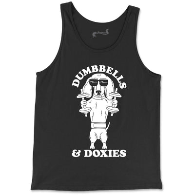 dumbbells & doxies unisex tank - bean goods