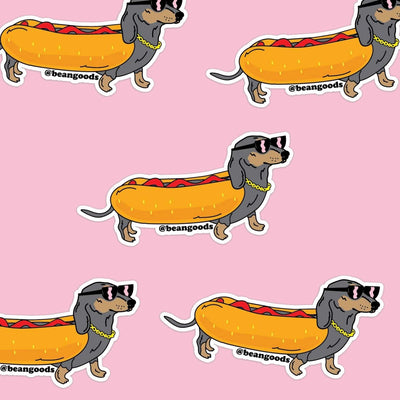hot dog sticker - BeanGoods
