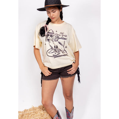 not my first rodeo womens boxy tee - bean goods
