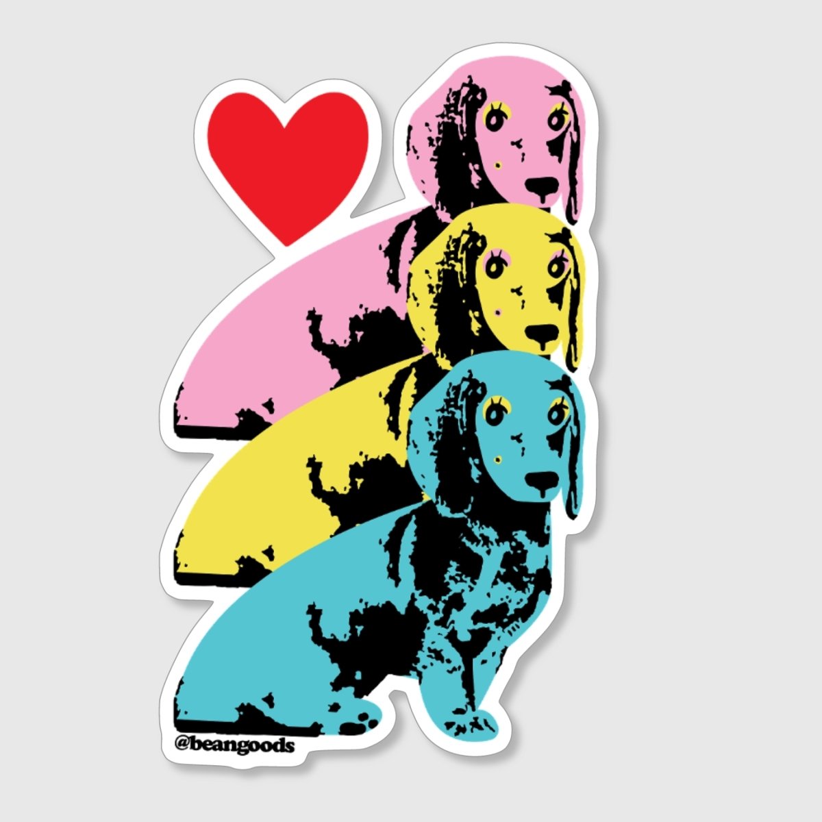 pop art pups sticker - BeanGoods