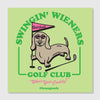 swingin' wieners golf club sticker | birdie green