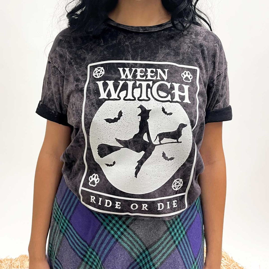 ween witch unisex tee | black mineral wash - bean goods