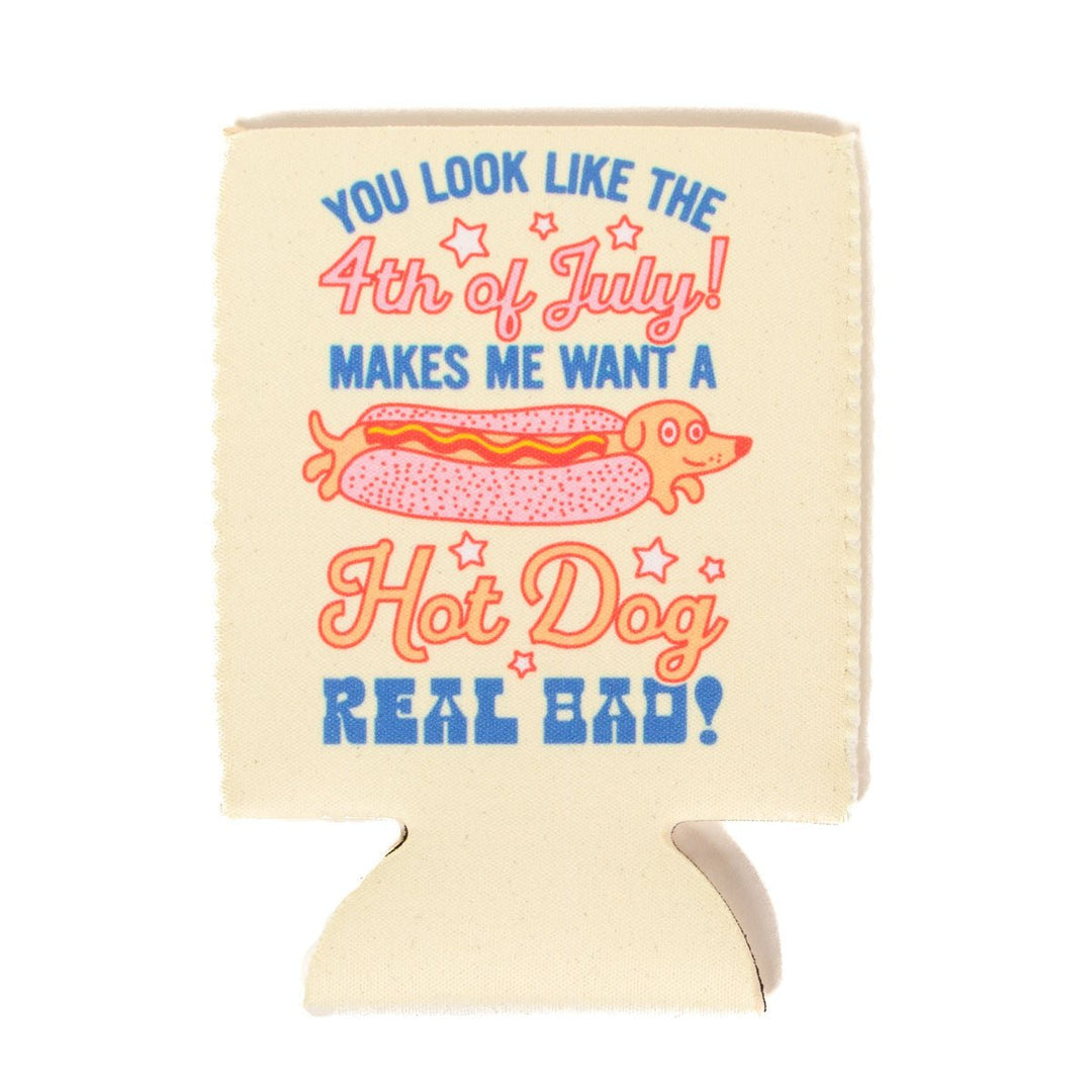4th of July hot dog can cooler - bean goods