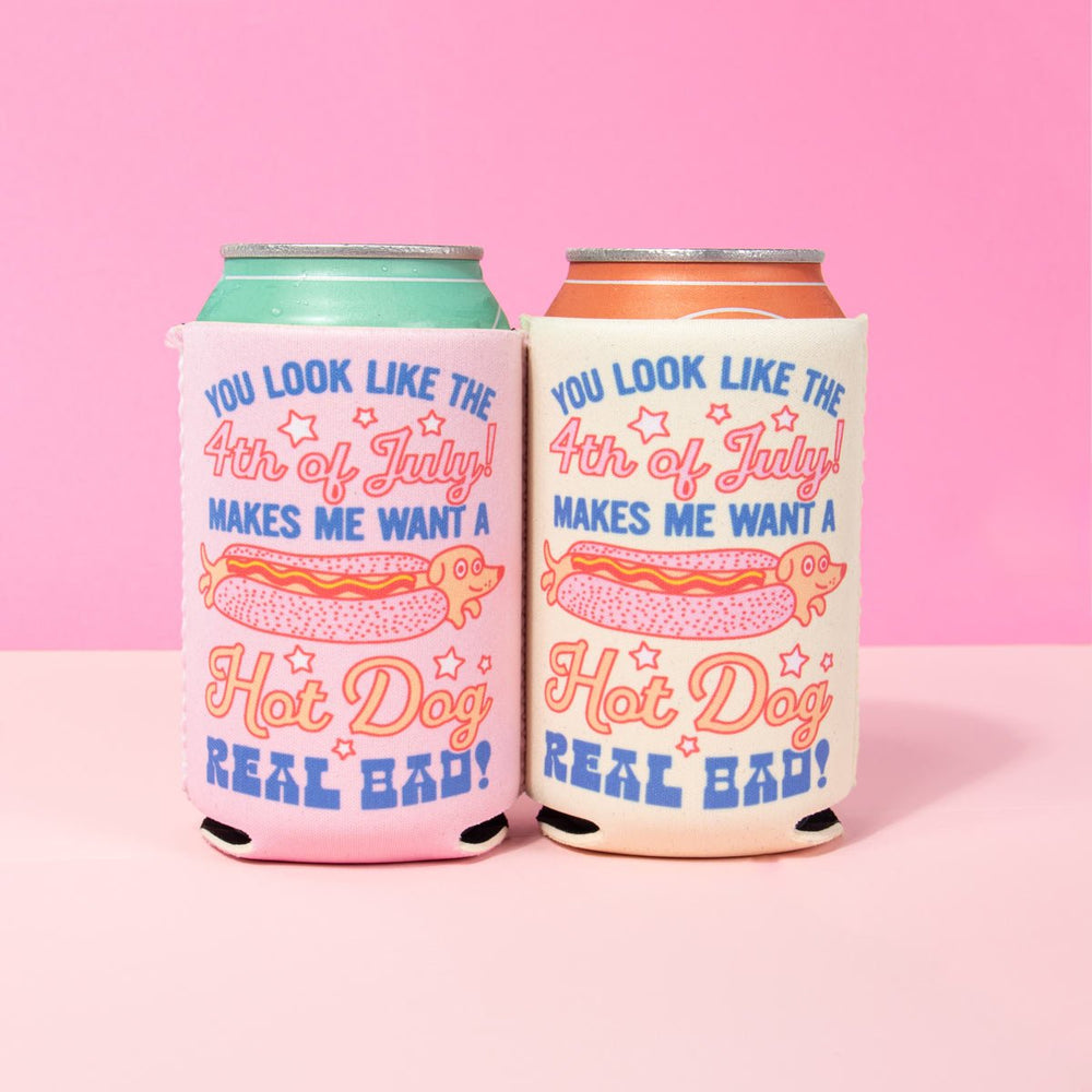 4th of July hot dog can cooler - bean goods
