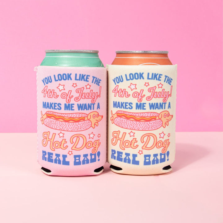 4th of July hot dog can cooler - bean goods
