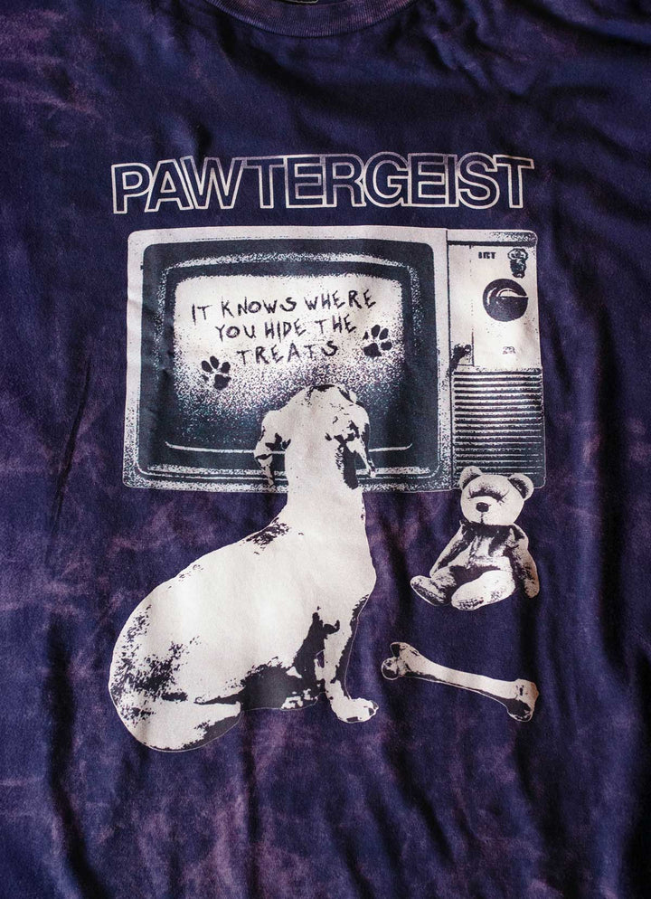 pawtergeist unisex tee | purple mineral wash