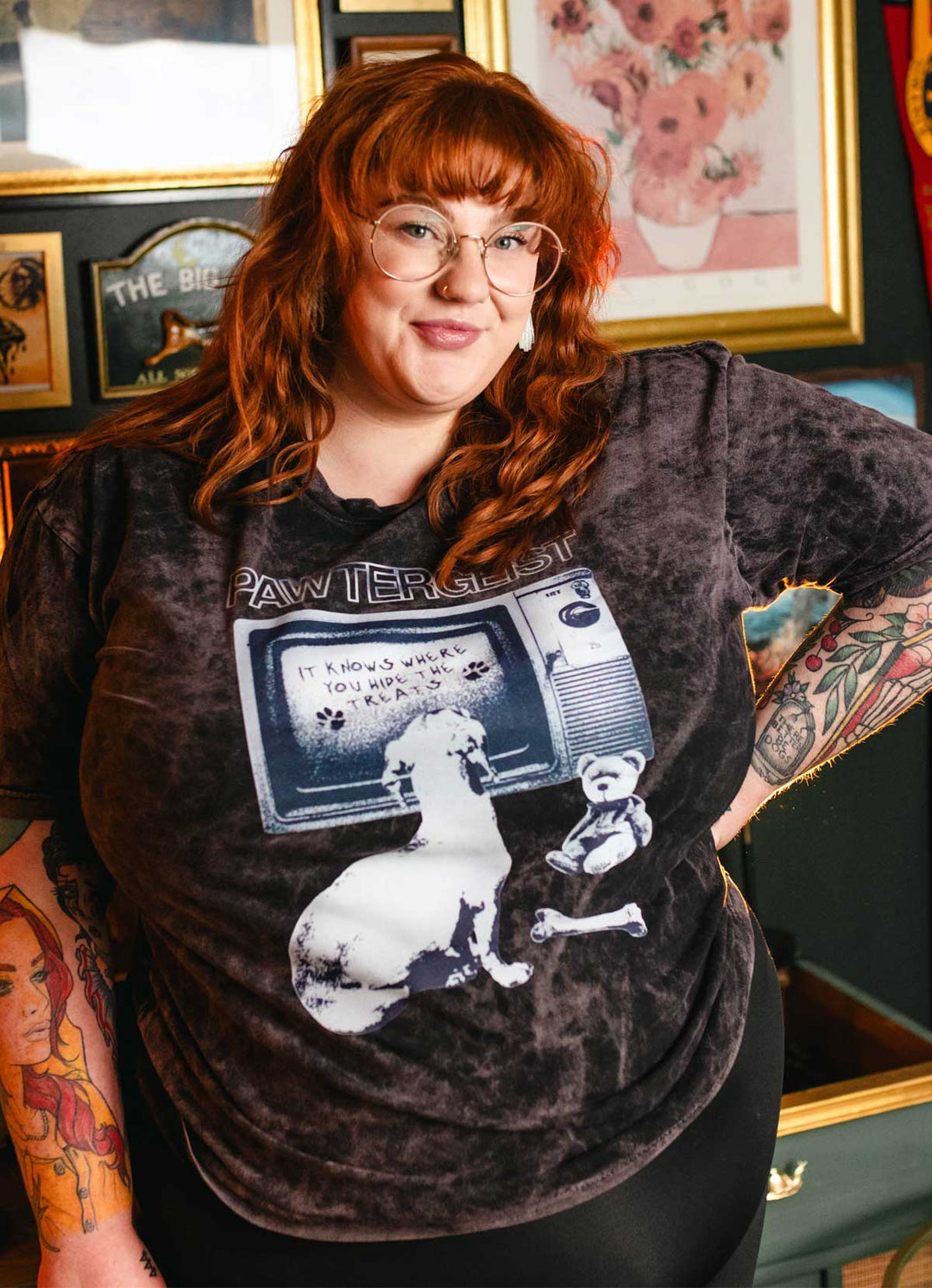 pawtergeist unisex tee | black mineral wash