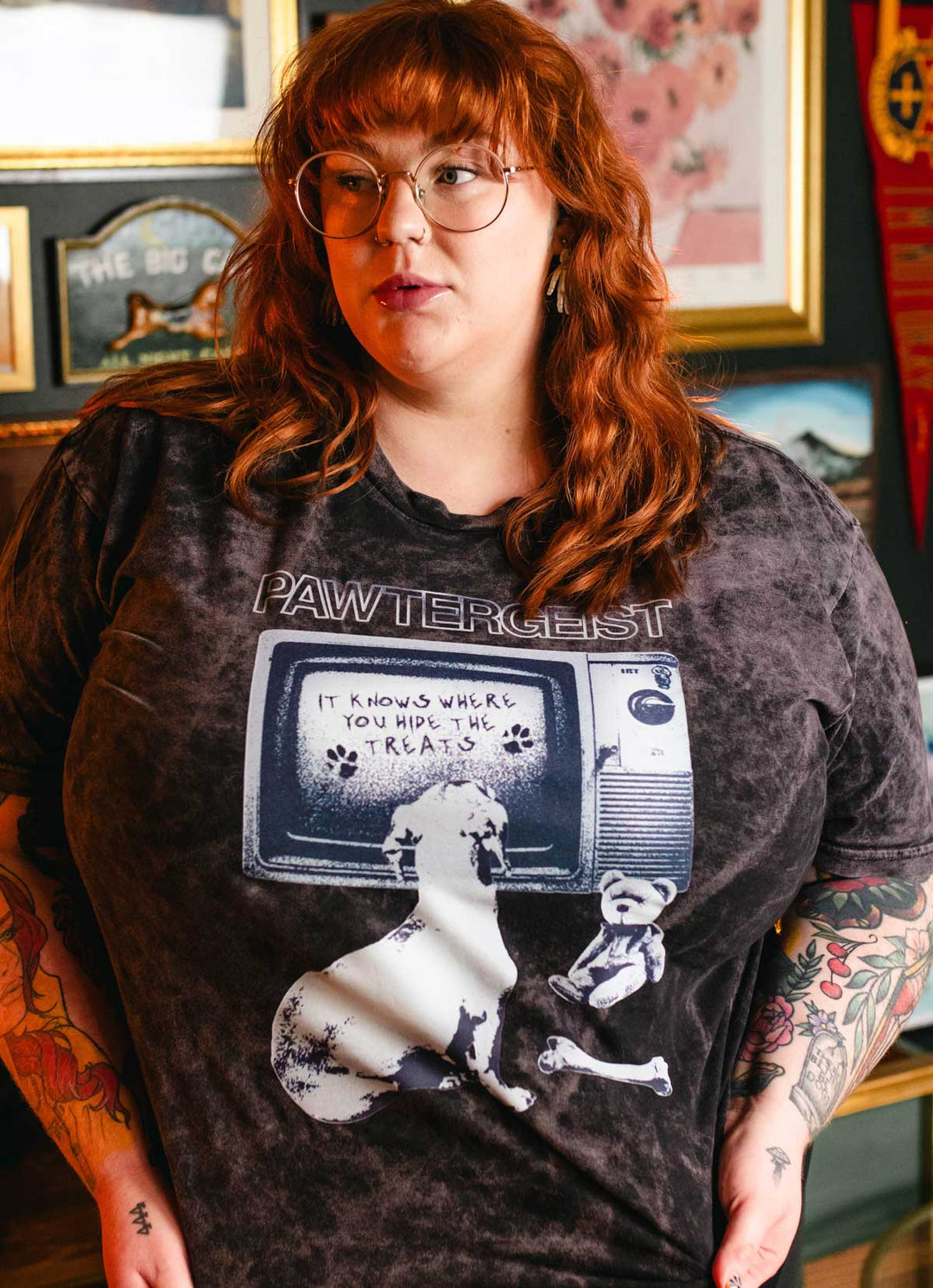 pawtergeist unisex tee | black mineral wash