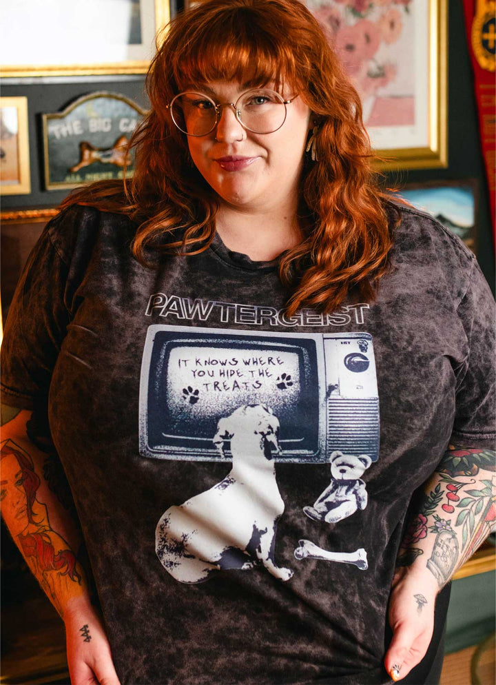 pawtergeist unisex tee | black mineral wash