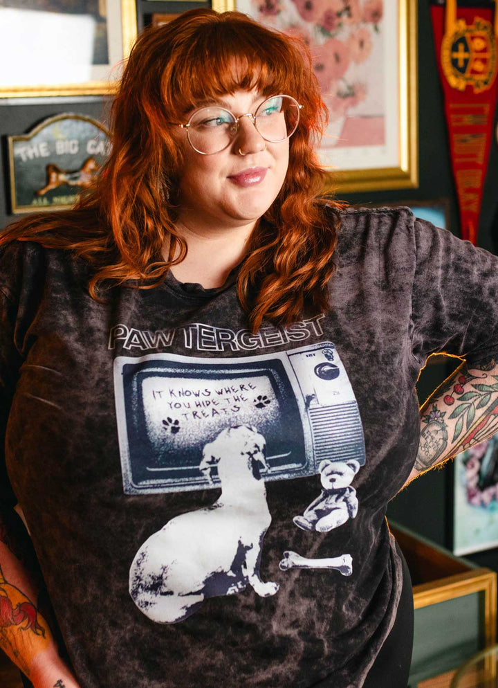 pawtergeist unisex tee | black mineral wash