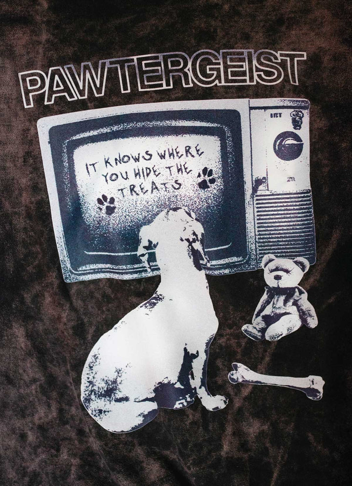 pawtergeist unisex tee | black mineral wash