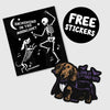 free love at first bite + dachshunds in the moonlight stickers