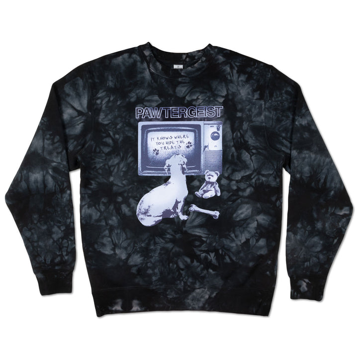pawtergeist unisex crew sweatshirt | tie-dye