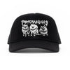 heavy metal hounds trucker hat | pomeranian