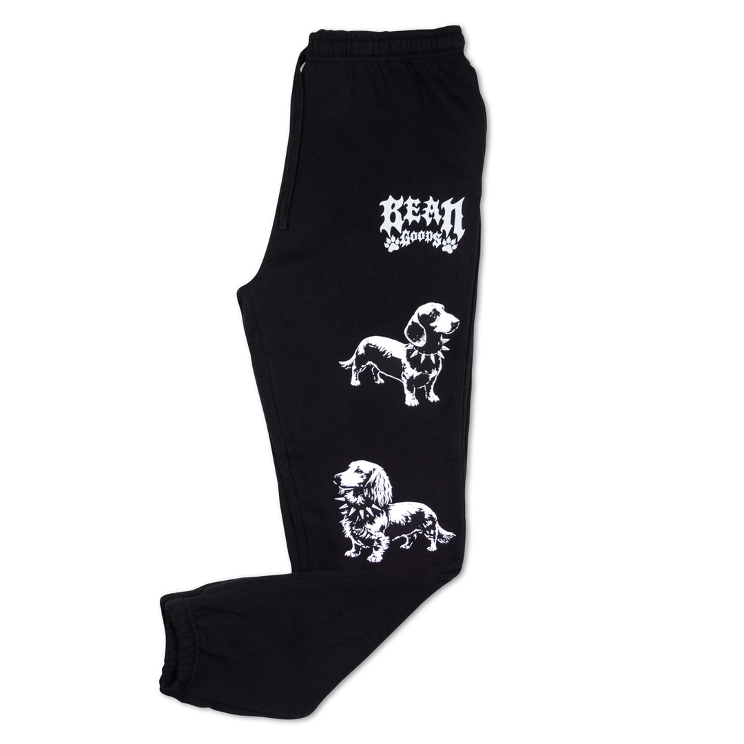 heavy metal hounds unisex scrunch sweatpants | dachshund