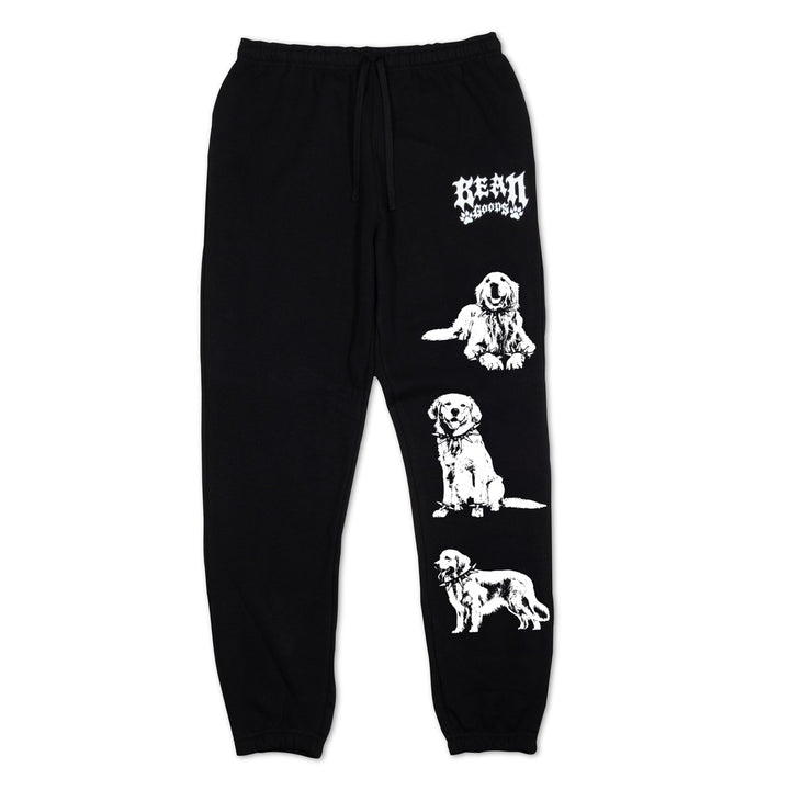heavy metal hounds unisex scrunch sweatpants | golden retriever