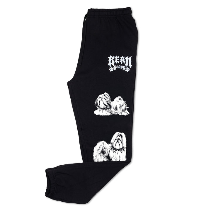 heavy metal hounds unisex scrunch sweatpants | shih tzu
