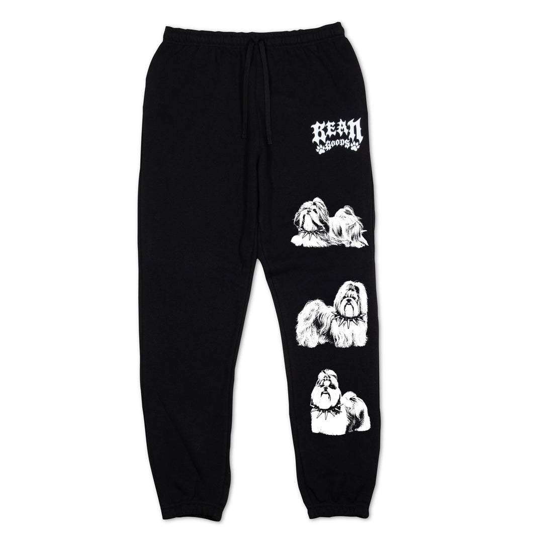 heavy metal hounds unisex scrunch sweatpants | shih tzu