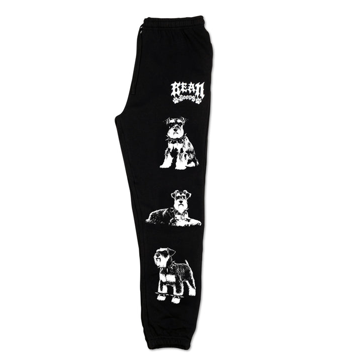 heavy metal hounds unisex scrunch sweatpants | schnauzer