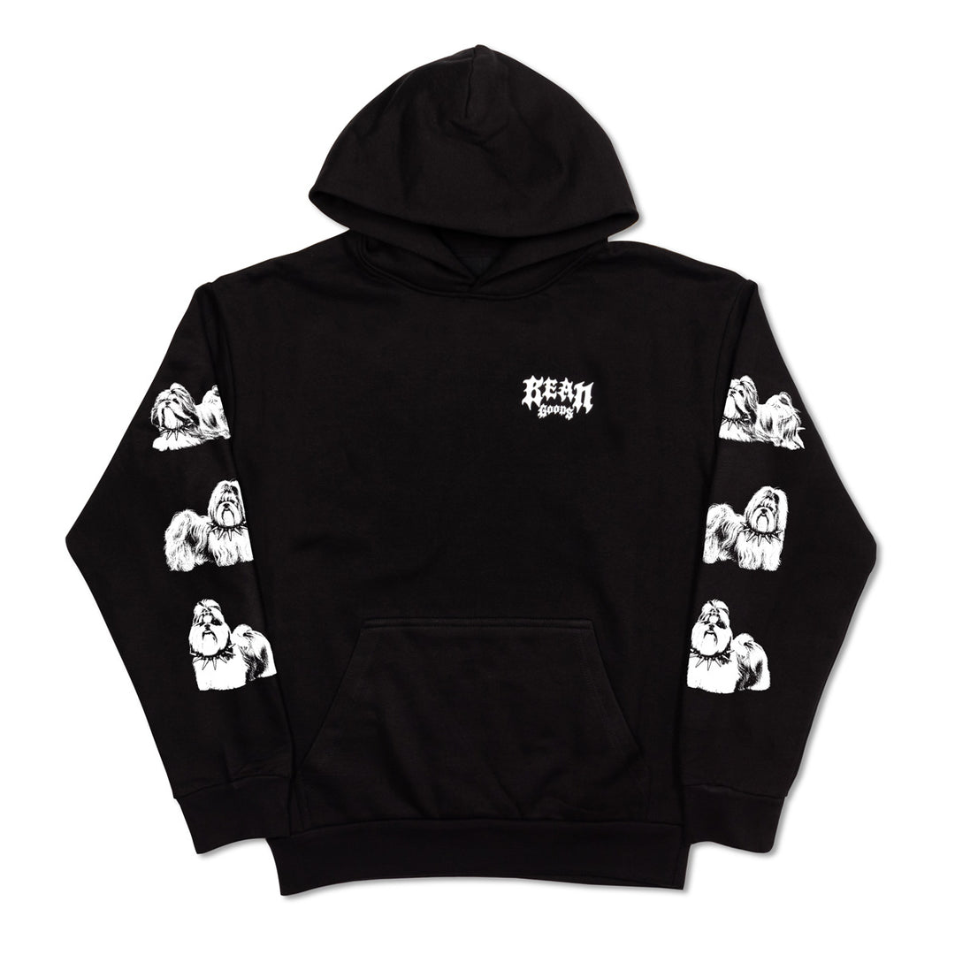 heavy metal hounds unisex hoodie | shih tzu