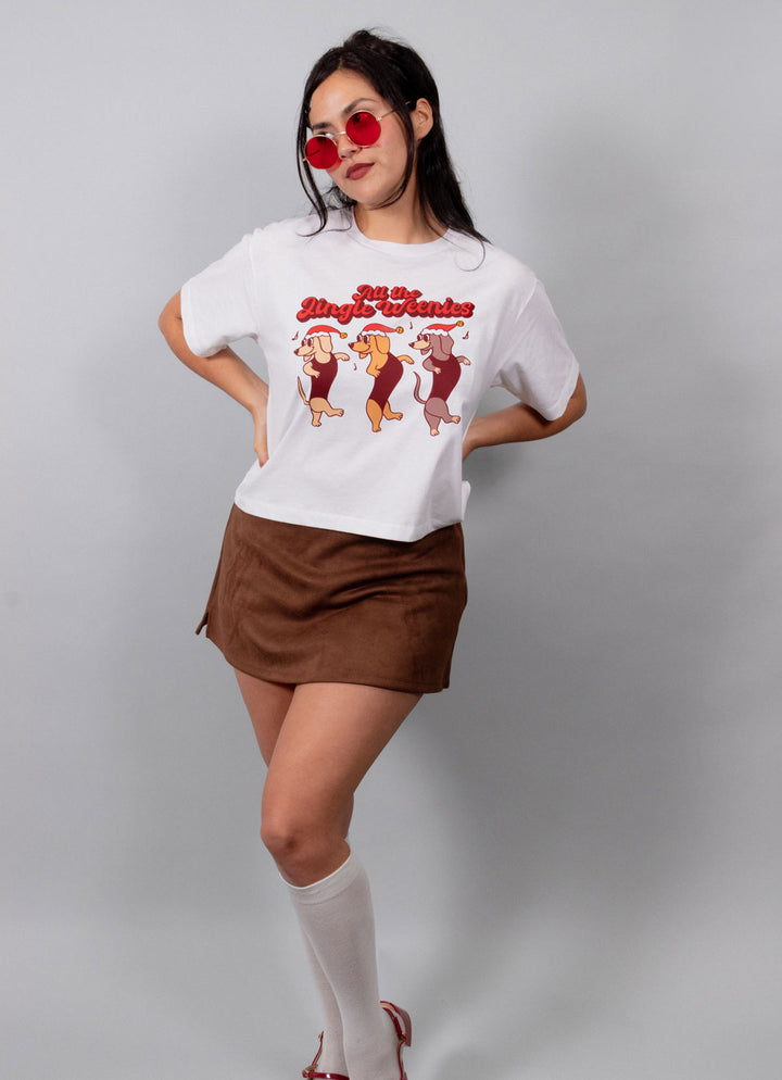 all the jingle weenies boxy cropped tee