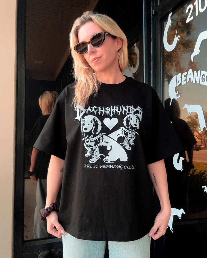 dachshunds are cute oversized boxy tee