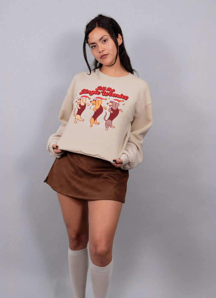 all the jingle weenies boxy crew sweatshirt