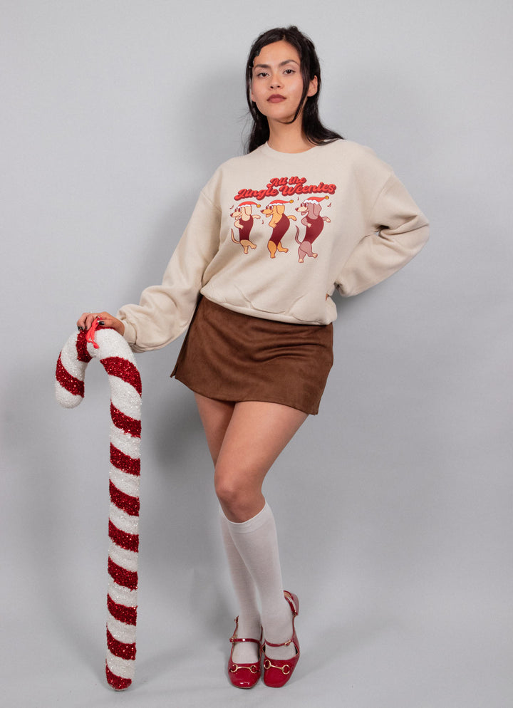 all the jingle weenies boxy crew sweatshirt